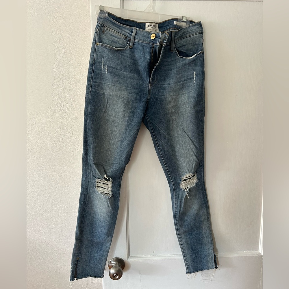 Frame High Rise Skinny Jeans Sz 29